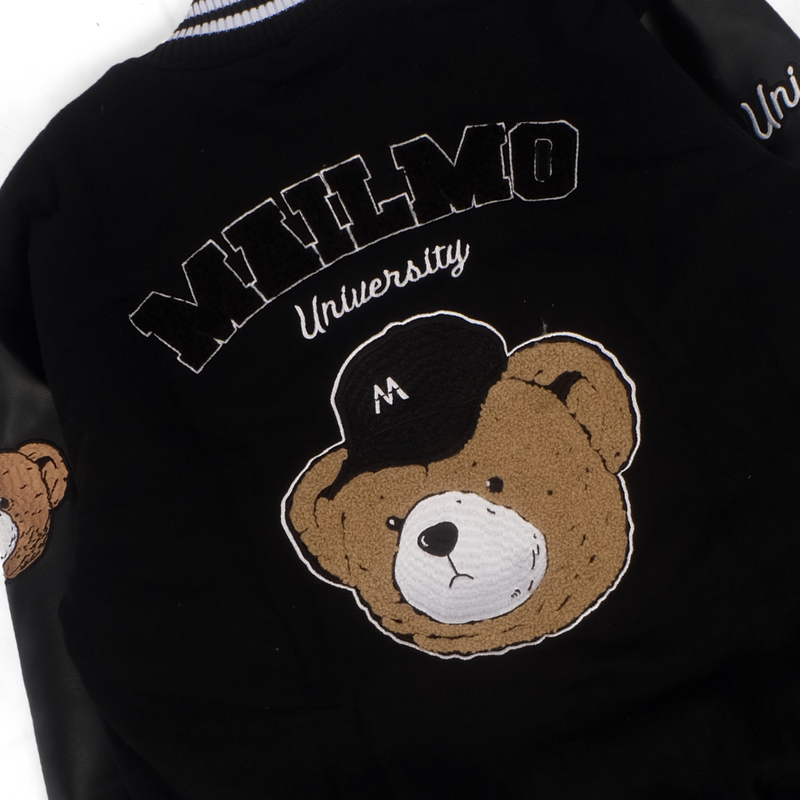 Varsity Jacket Bear Black